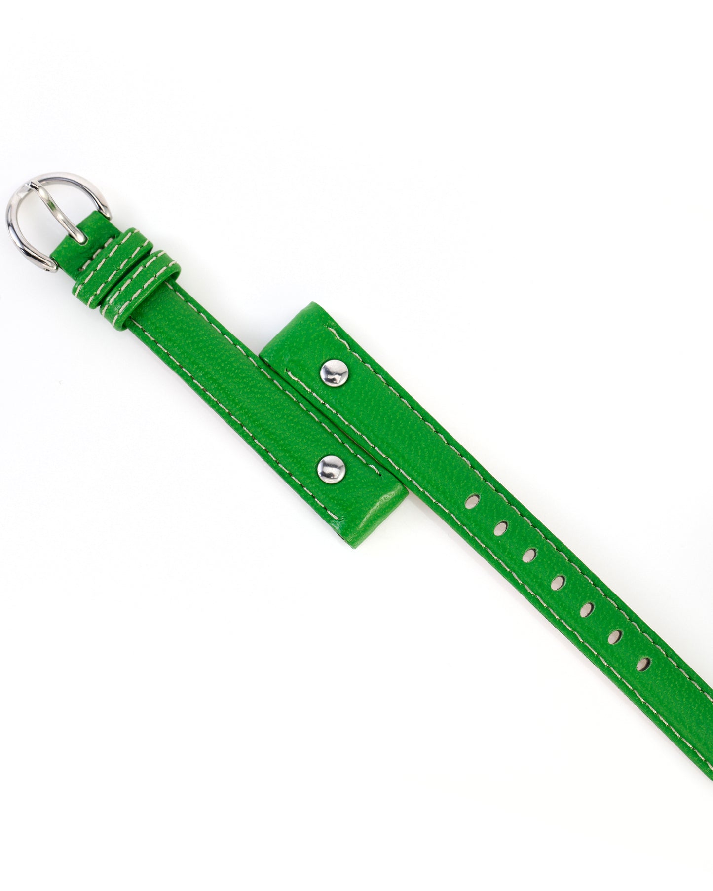 Ecclissi 14mm x 12mm Green Leather Strap original Buckle 23380