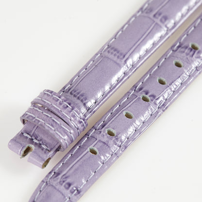 Ecclissi 12.5mm x 11mm Purple Alligator Grain Leather Strap 22910