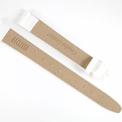 Ecclissi 12mm x 10mm White Leather Strap 23820