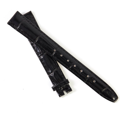 Ecclissi 14mm x 12mm Black Alligator Grain Leather Strap 80325