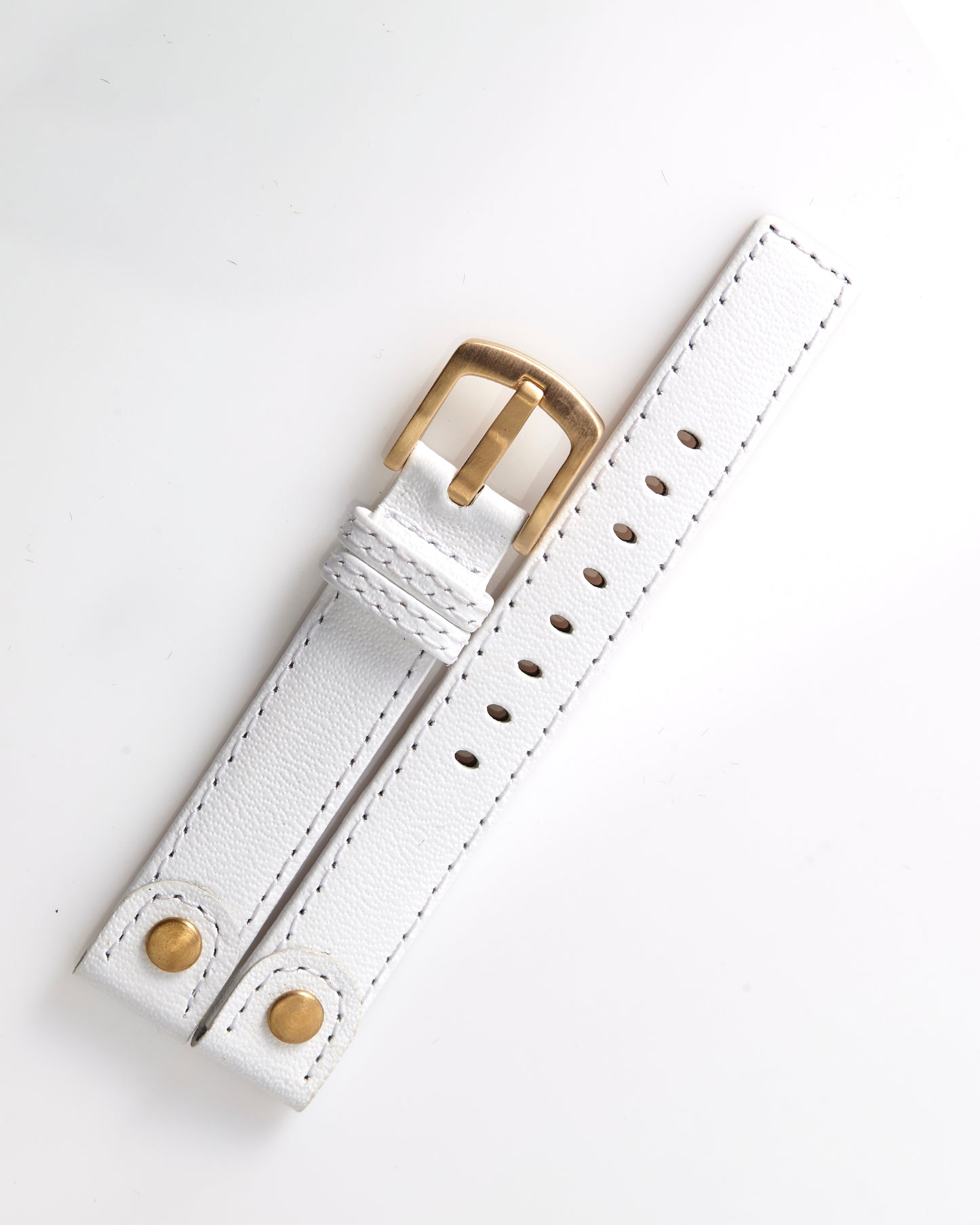 Ecclissi 14mm x14mm White Leather Strap with original Buckle 80240 80245 80246