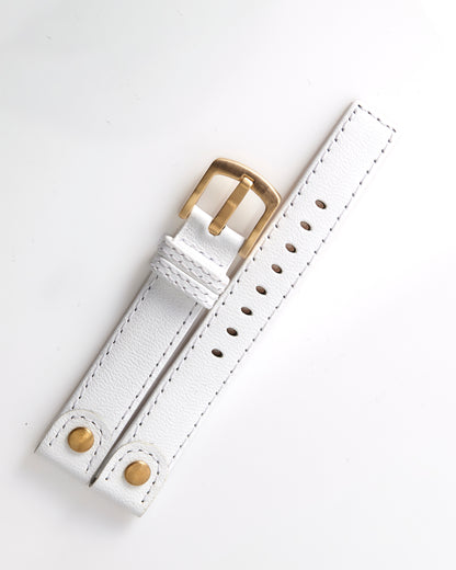 Ecclissi 14mm x14mm White Leather Strap with original Buckle 80240 80245 80246