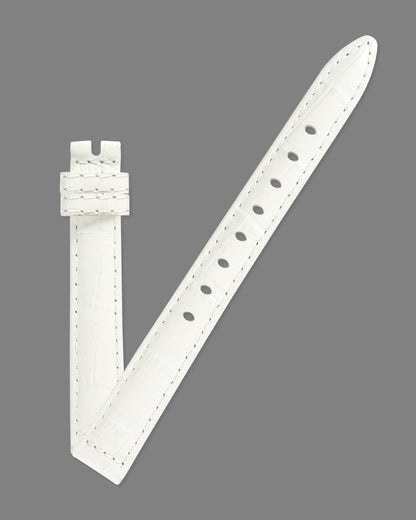 Ecclissi 12.5mm x 11mm White Leather Strap 22910