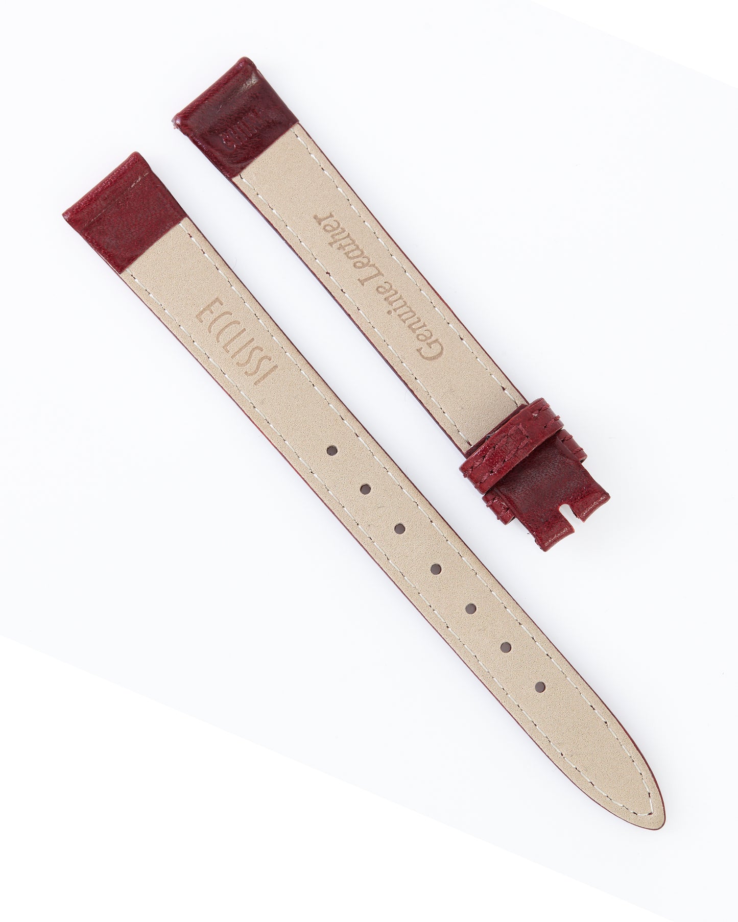 Ecclissi 13mm x 11mm Burgundy Leather Strap 23765