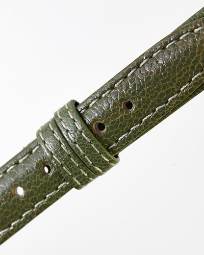 Ecclissi  14mm x 12mm Green Leather Strap 23520