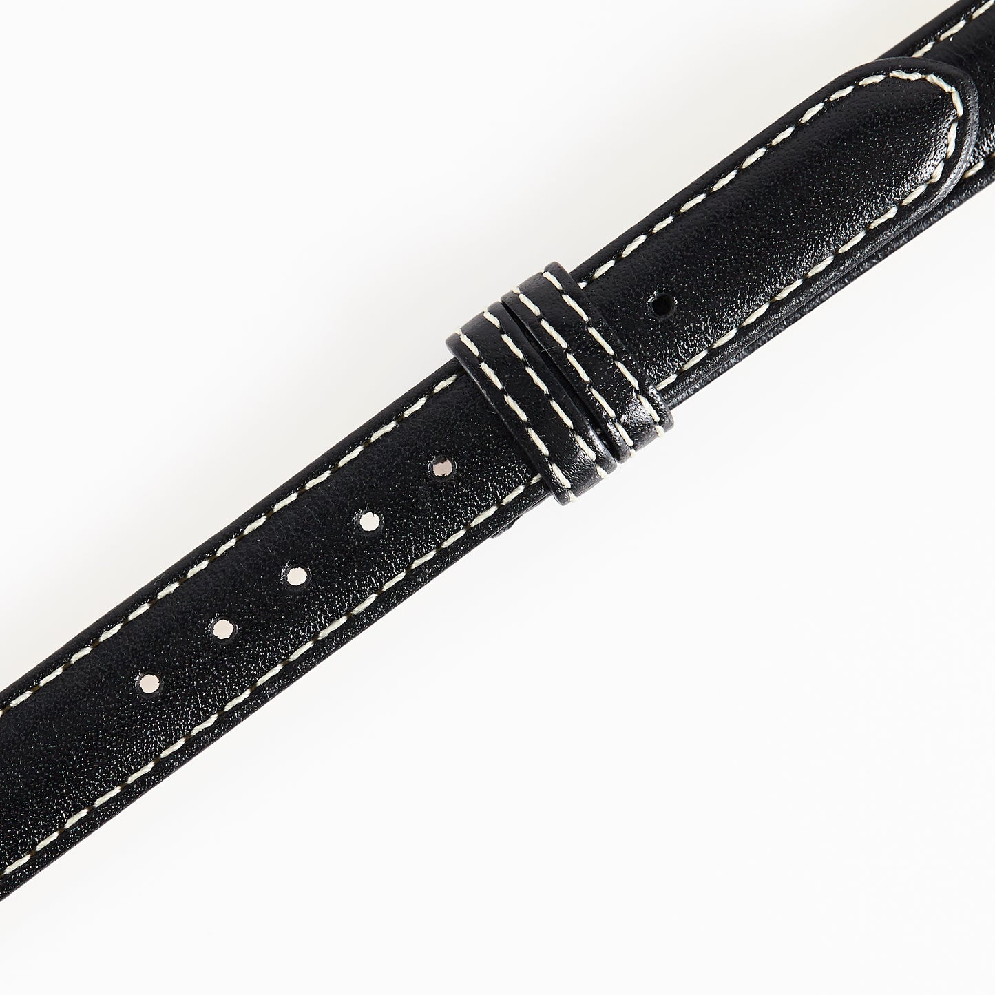 Ecclissi 12mm x 12mm Black Leather Ladies Strap 23680