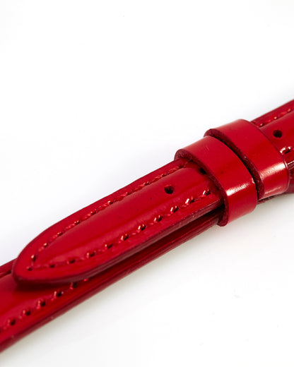 Ecclissi 12mm x 10mm Red Leather Ladies Strap 2070 21170