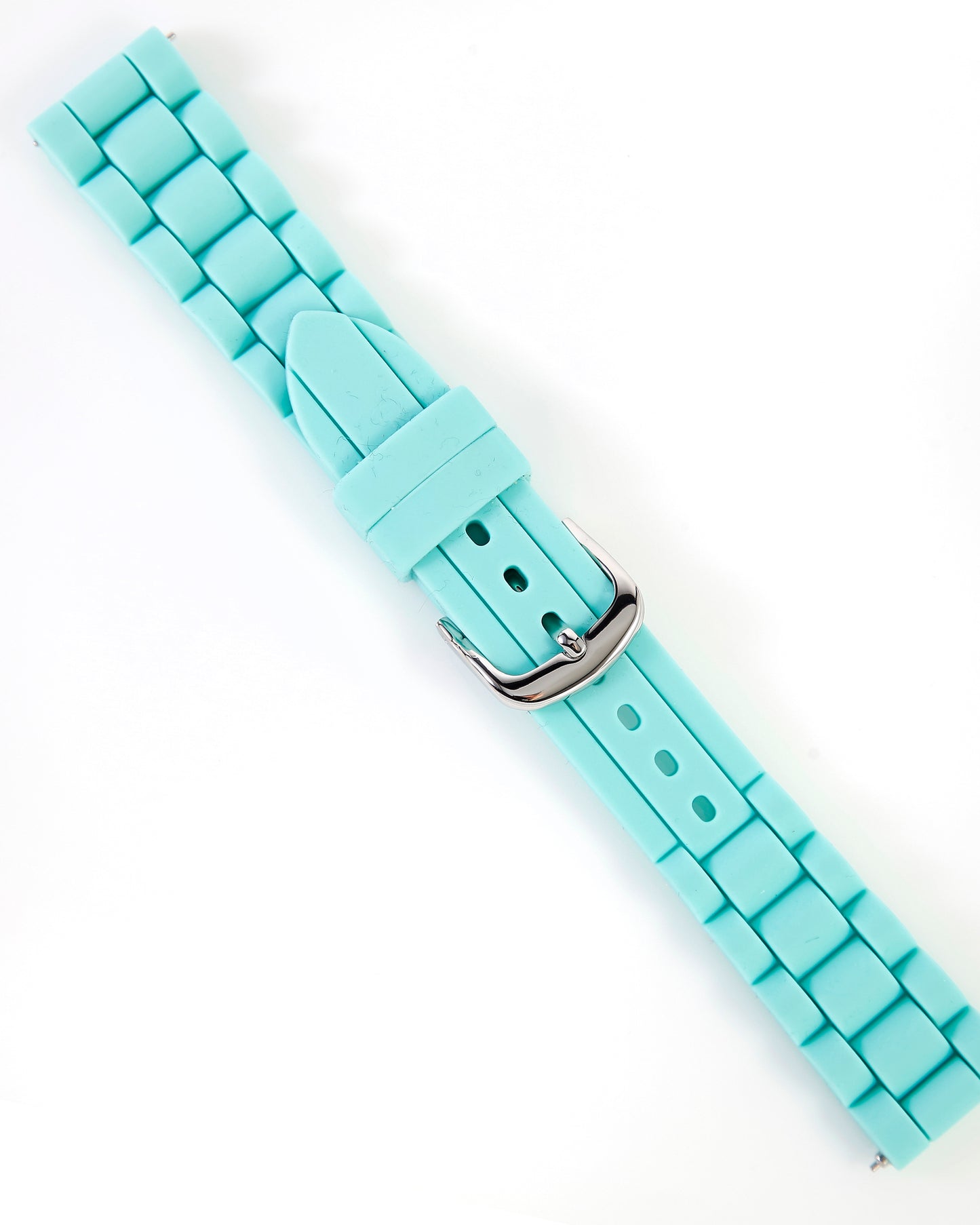 Ecclissi 18mm x 16mm Light Blue Rubber Strap original Buckle 23980