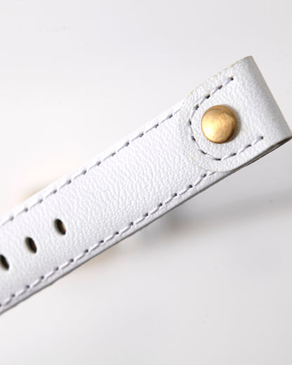 Ecclissi 14mm x14mm White Leather Strap with original Buckle 80240 80245 80246