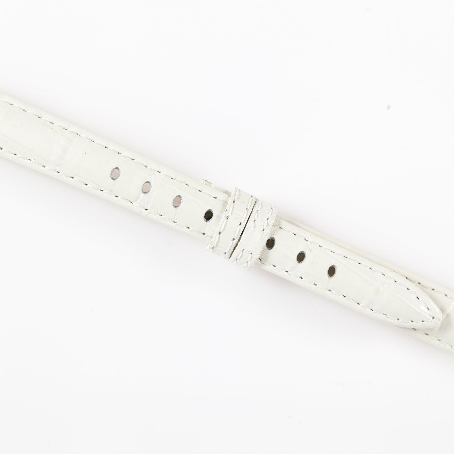 Ecclissi 12.5mm x 11mm White Leather Strap 22910