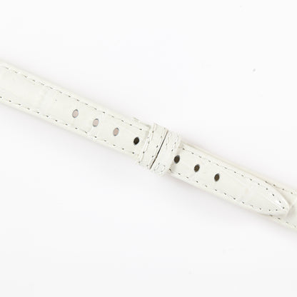 Ecclissi 12.5mm x 11mm White Leather Strap 22910