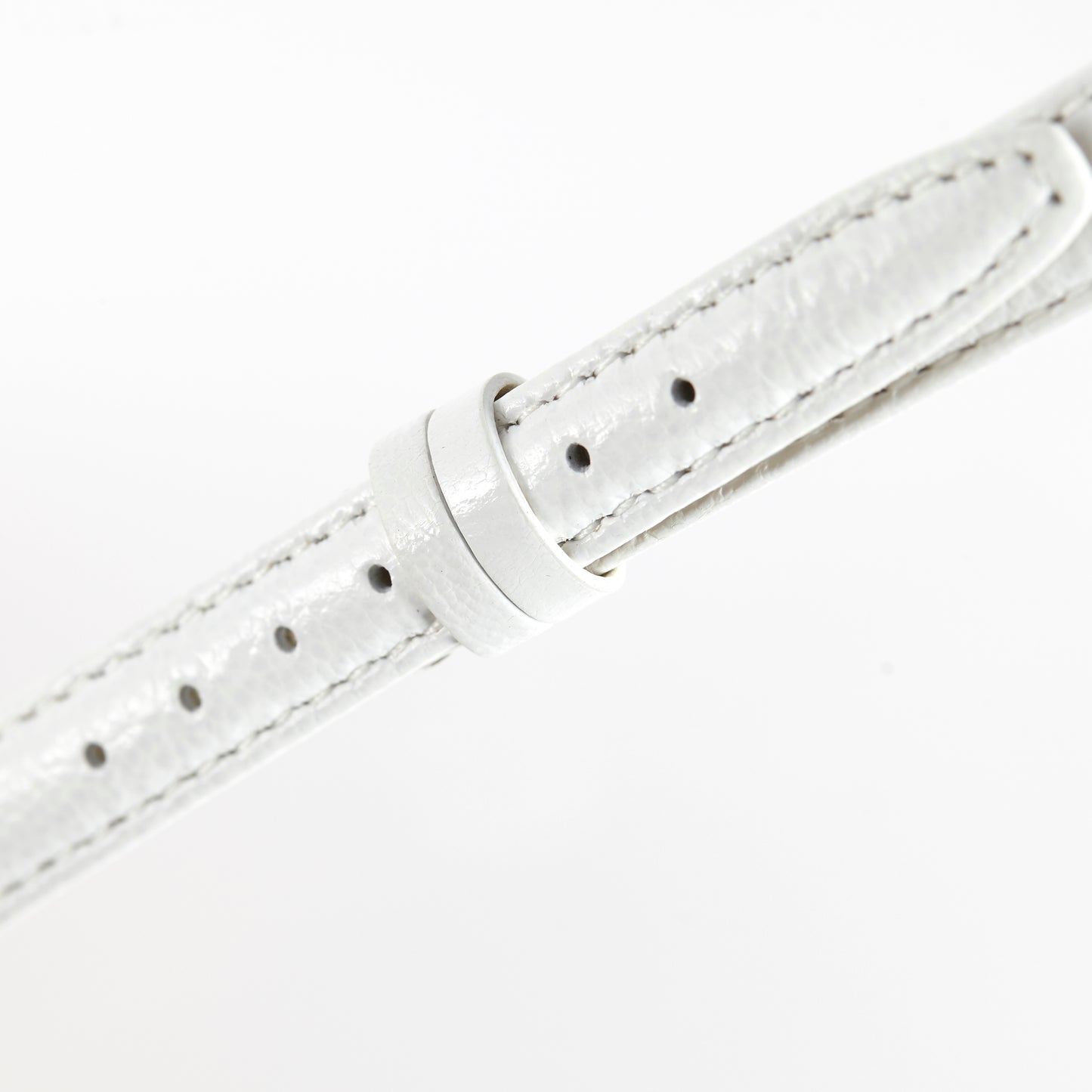 Ecclissi 12mm x 10mm White Leather Strap 23820