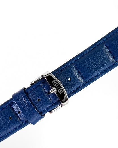 Ecclissi 20mm x 18mm Blue Leather Strap with original Buckle 75395