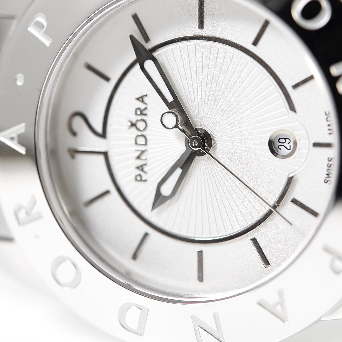 Pandora Swiss Made Women’s Stainless Steel Watch Sapphire Crystal Silver Dial