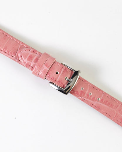 Ecclissi 10455 Pink Alligator Grain Leather Strap 16mm x 14mm
