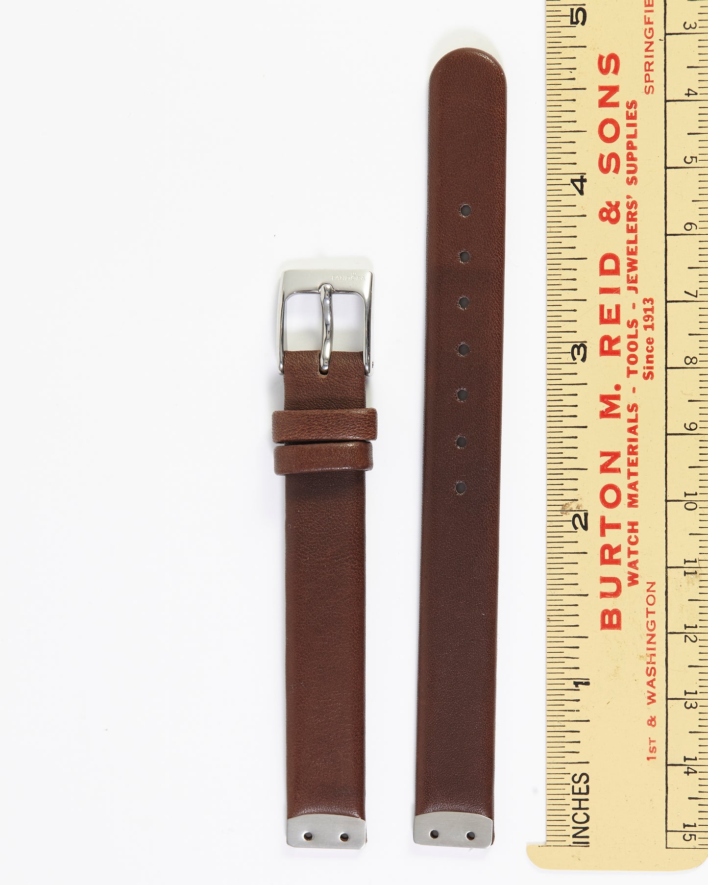 Pandora SW1261 Brown Leather Strap with Steel Buckle 12mm x 12mm