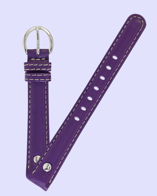 Ecclissi 14mm x 12mm Purple Leather Strap original Buckle 23380