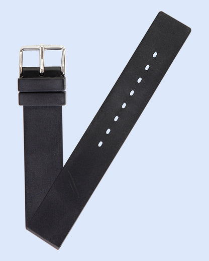 Ecclissi 18mm x 18mm Black Rubber Strap original Buckle 75360