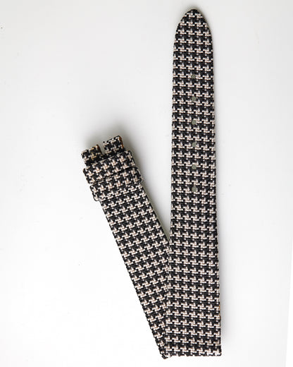 Universal Geneve 18mm x 14mm NOS Vintage Houndstooth Fabric Strap