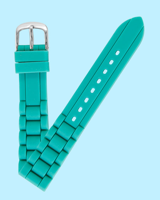 Ecclissi 18mm x 16mm Green Rubber Strap original Buckle 23980