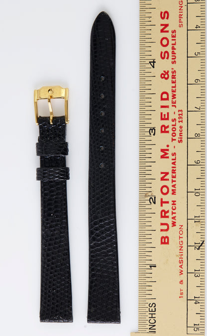 Movado Museum Black Lizard Strap 12mm x 10mm