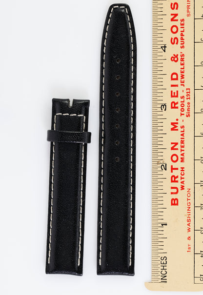 Ecclissi 16mm x 16mm Black Leather Strap 22190 80115