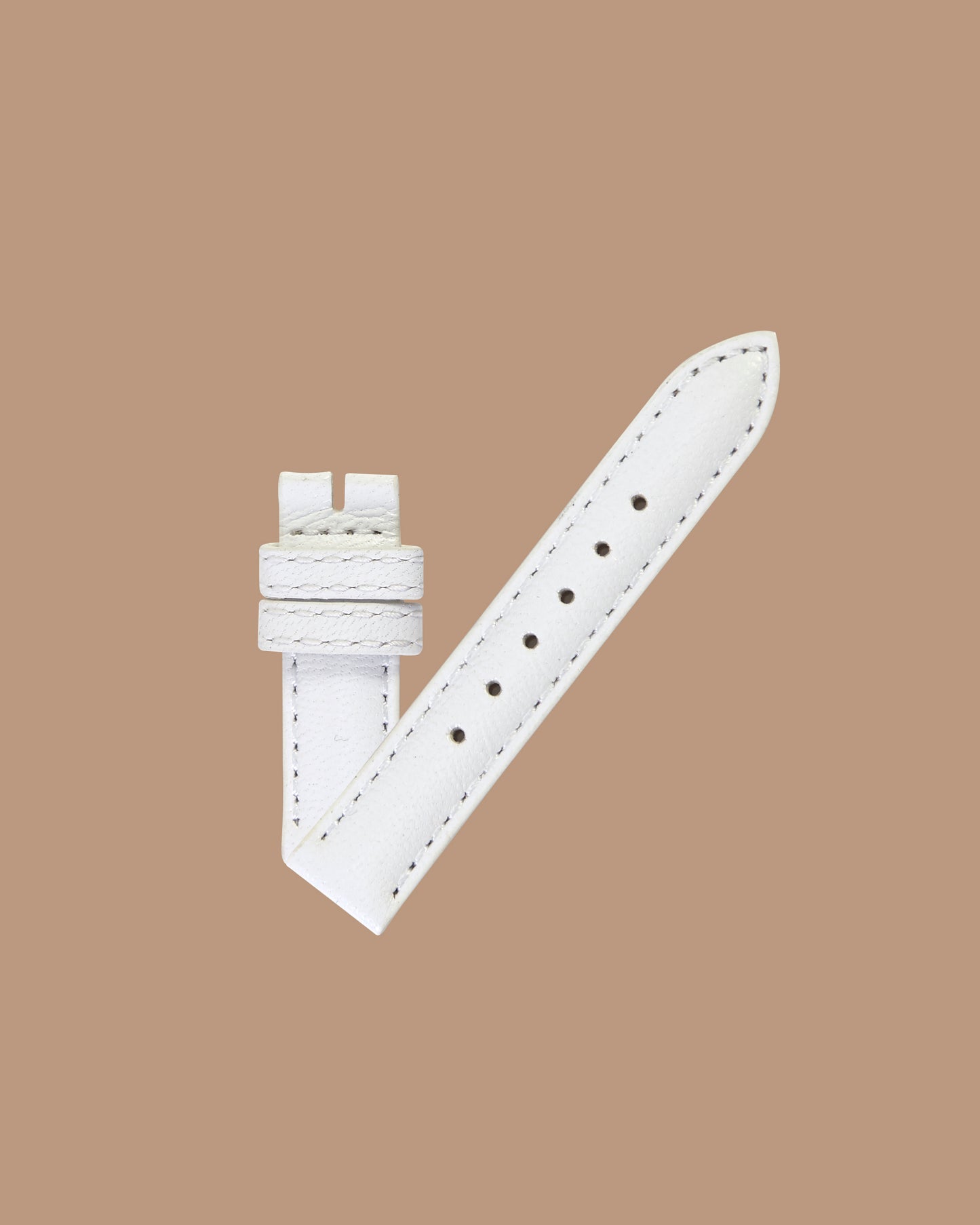 Ecclissi 12mm x 12mm White Leather Ladies Strap 23110 23115 23120