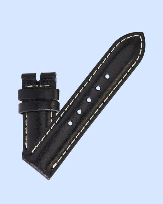 Ecclissi 14mm x 14mm Special Short Length Black Leather Ladies Strap 22695