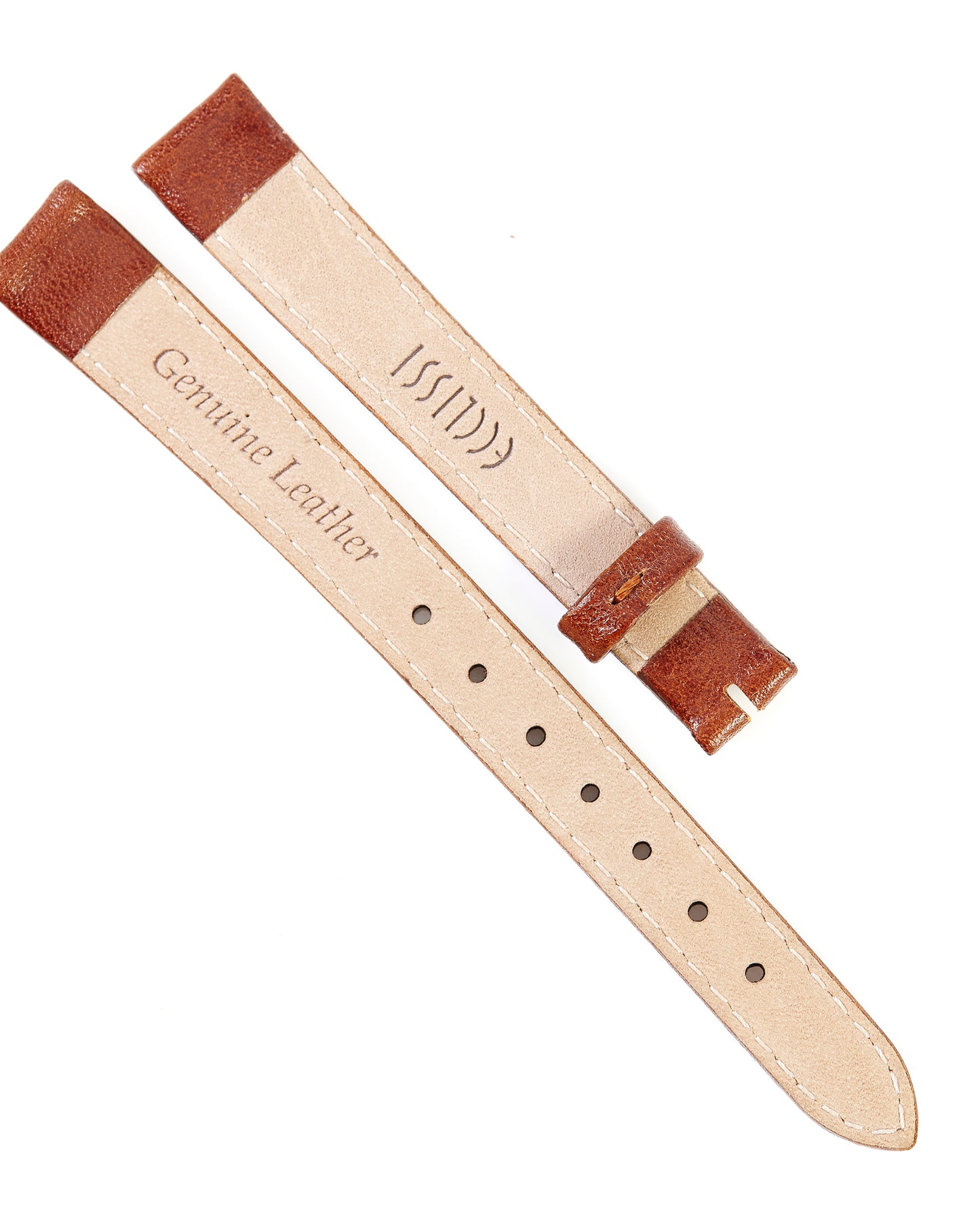 Ecclissi 12mm x 10mm Chestnut Brown Leather Ladies Strap 22485