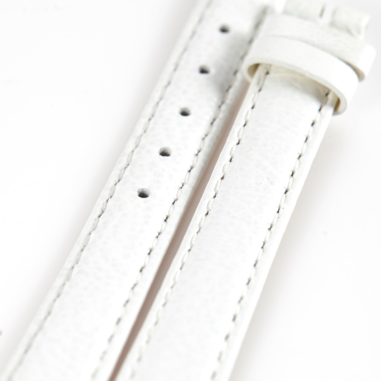 Ecclissi 12mm x 10mm White Leather Strap 23820