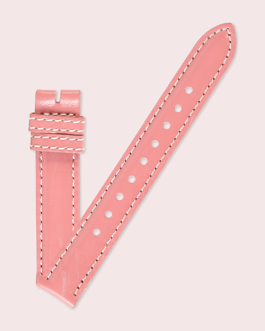 Ecclissi 12mm x 12mm Special Long Length Pink Leather Ladies Strap 23110 23115 23120