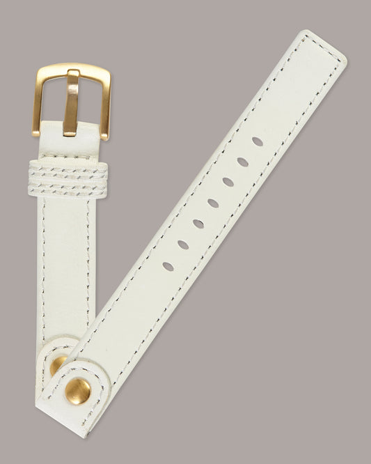 Ecclissi 14mm x14mm Off White Leather Strap with original Buckle 80240 80245 80246