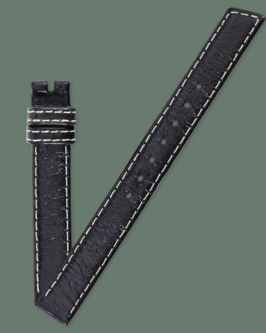 Ecclissi 12mm x 12mm Black Leather Ladies Strap 22645