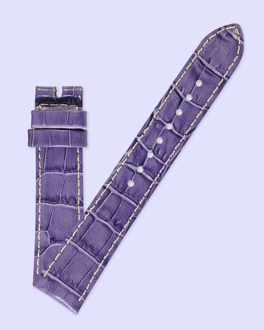 Ecclissi 22875 Purple Alligator Grain Leather Strap 18mm x 16mm