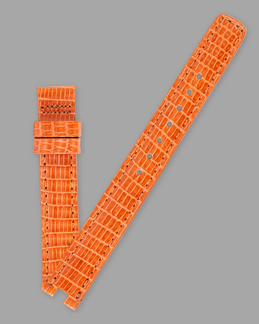 Ecclissi 2040 Orange Lizard Strap 12mm x 12mm with notch