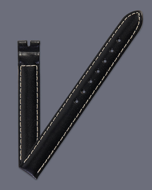 Ecclissi 12mm x 12mm Black Leather Ladies Strap 22600