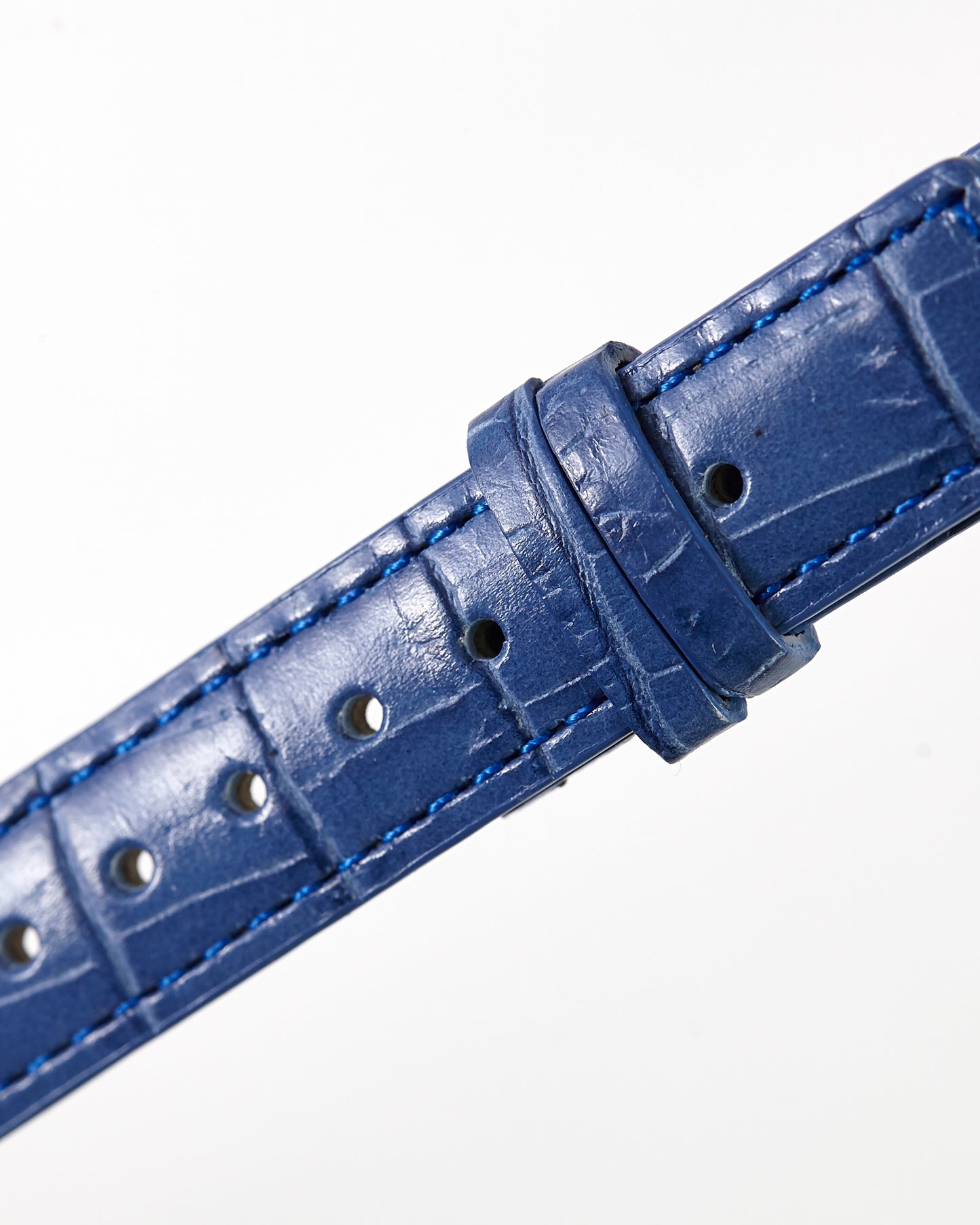 Ecclissi 14mm x 14mm Blue Alligator Grain Leather Strap 22120