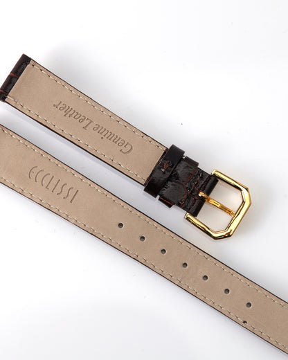 Ecclissi 14mm x 12mm Brown Leather Strap original Buckle 80140