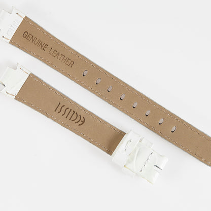 Ecclissi 13mm x 10mm notched to 7mm White Alligator Grain Ladies Leather Strap 22690