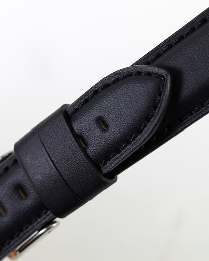 Ernst Benz 20mm x 18mm Black Band w/Matching Stitch and Original Buckle