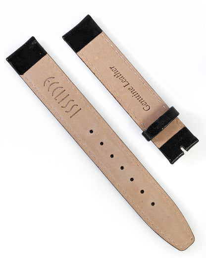 Ecclissi 16mm x 16mm Black Leather Strap 22190 80115