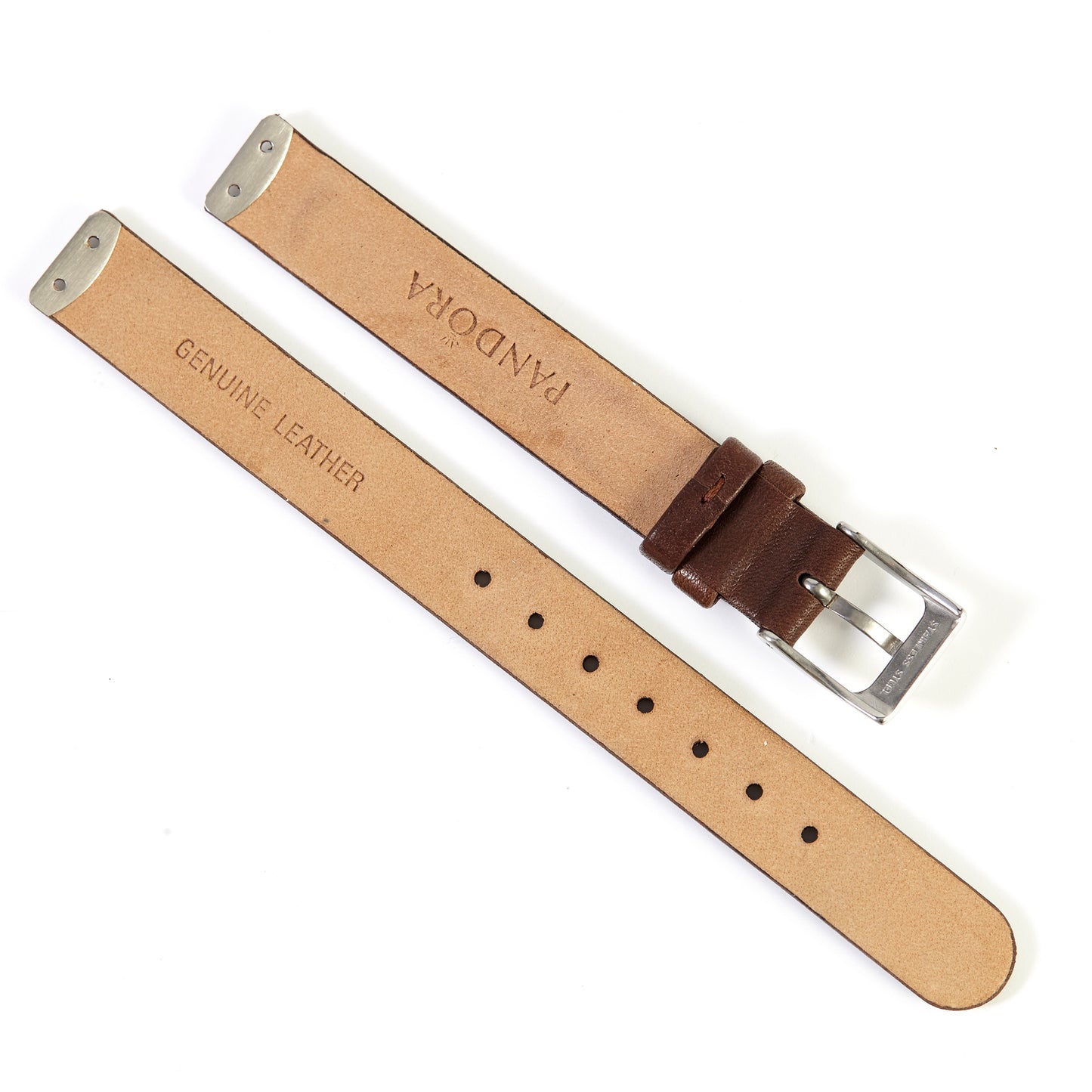 Pandora SW1261 Brown Leather Strap with Steel Buckle 12mm x 12mm
