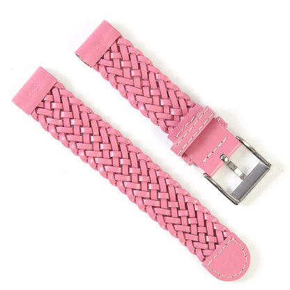 Ecclissi 18mm x 18mm Pink Leather Weave Strap original Buckle 23290 463249