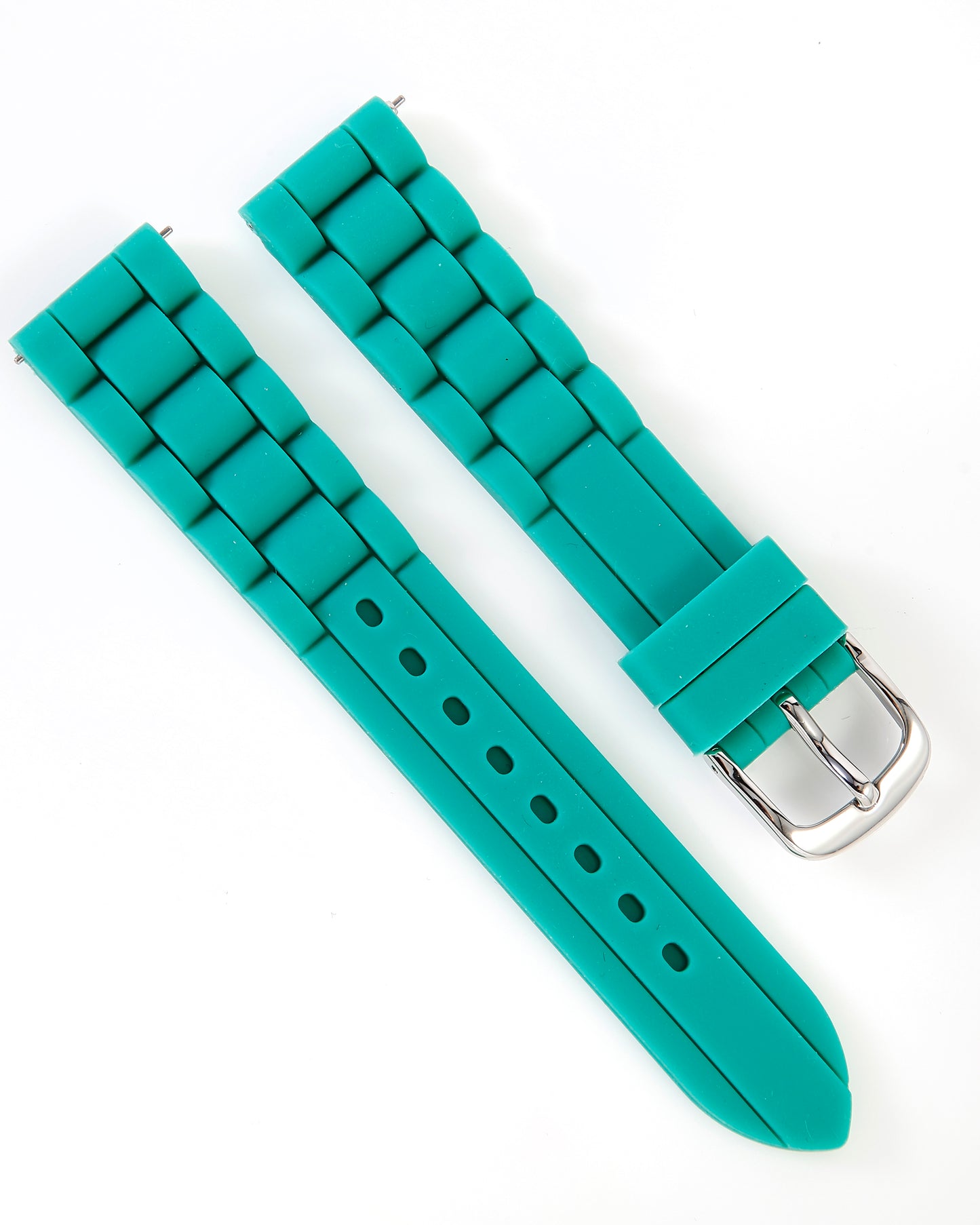 Ecclissi 18mm x 16mm Green Rubber Strap original Buckle 23980