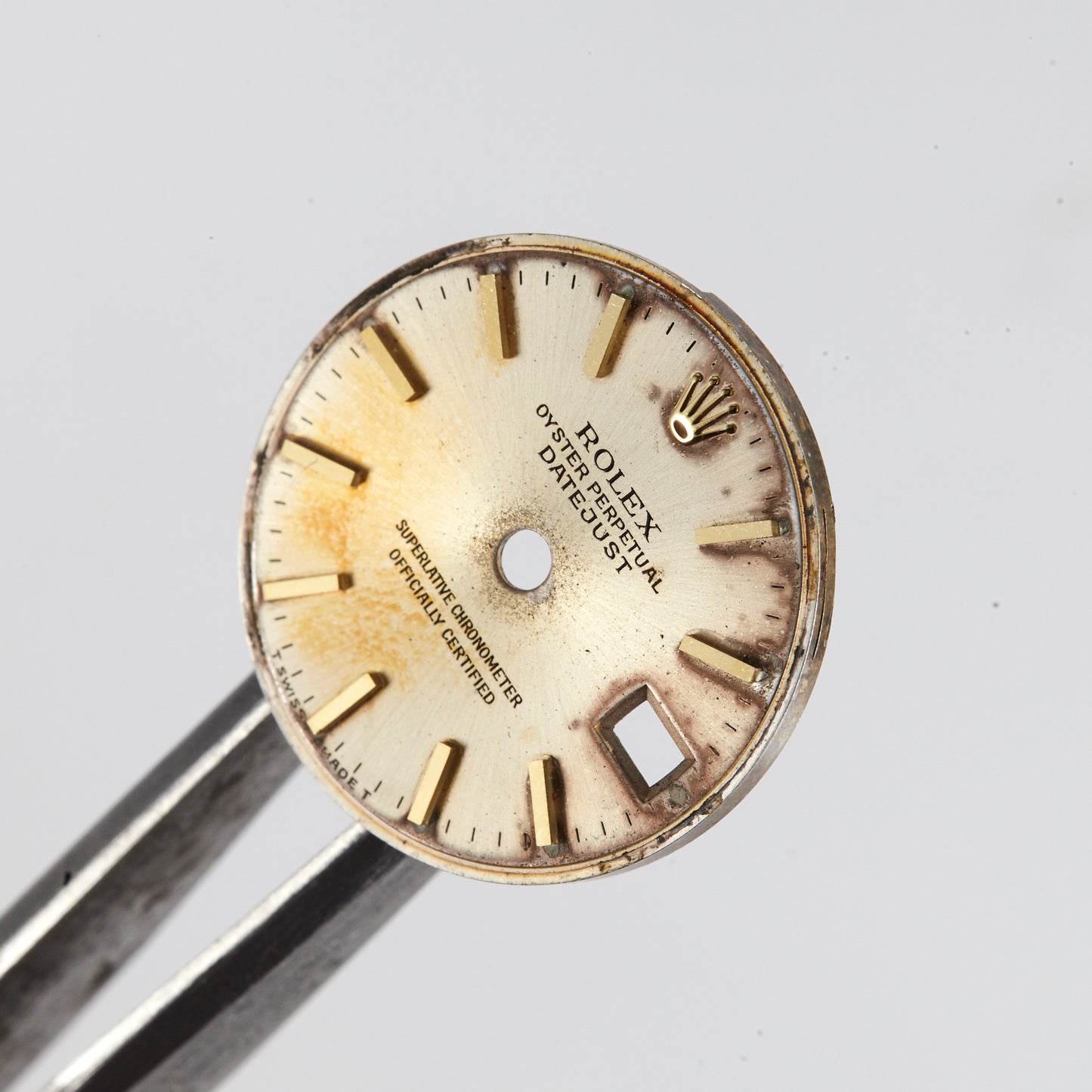 Rolex Dial Ladies Datejust Silver Deap Tropical VINTAGE UNIQUE Distressed 2035 2135 6900 69000