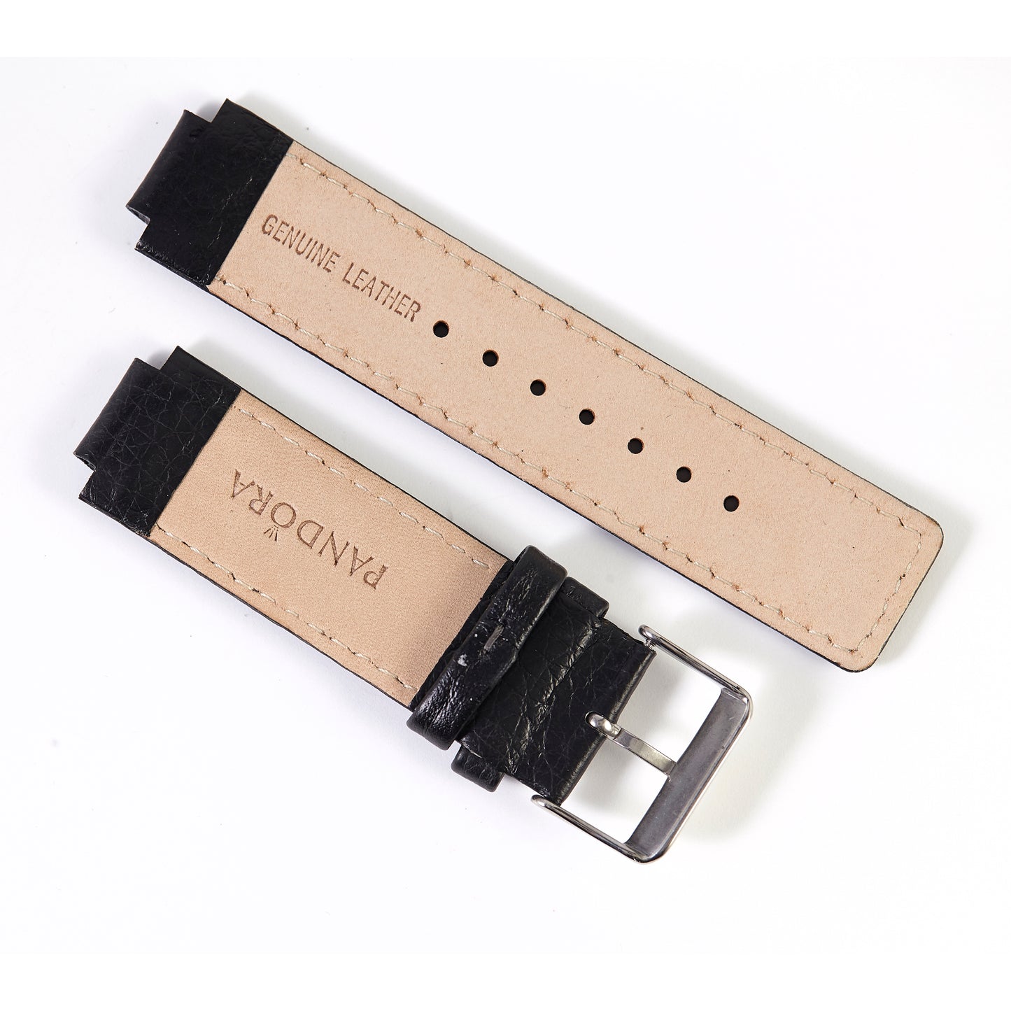 Pandora SW1171 Genuine Black Leather Strap with Buckle Notched 14mm x 22mm