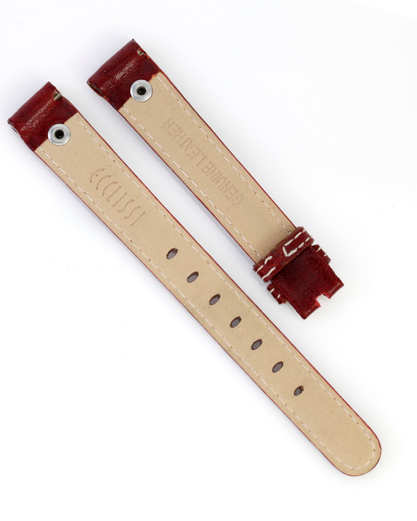 Ecclissi 14mm x 12mm Burgundy Leather Strap 23380 23381