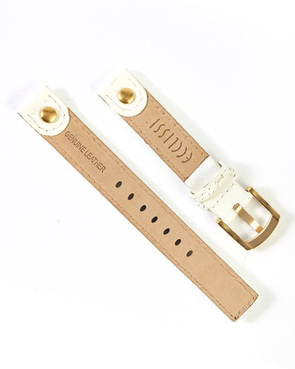 Ecclissi 14mm x14mm Off White Leather Strap with original Buckle 80240 80245 80246