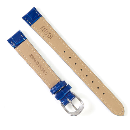 Ecclissi 14mm x 12mm Blue Alligator Grain Leather Strap 80235