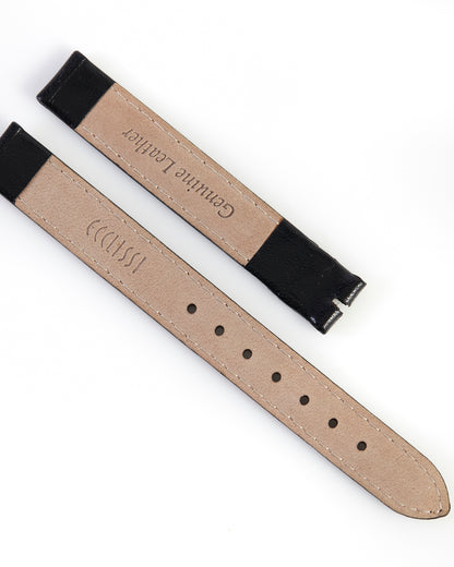 Ecclissi 12mm x 12mm Black Leather Ladies Strap 22600